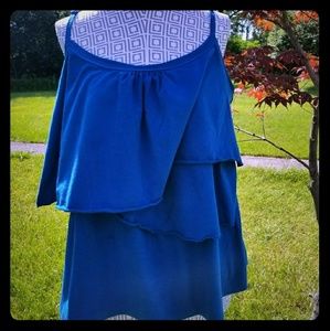 Three Old Navy ruffled tank tops.