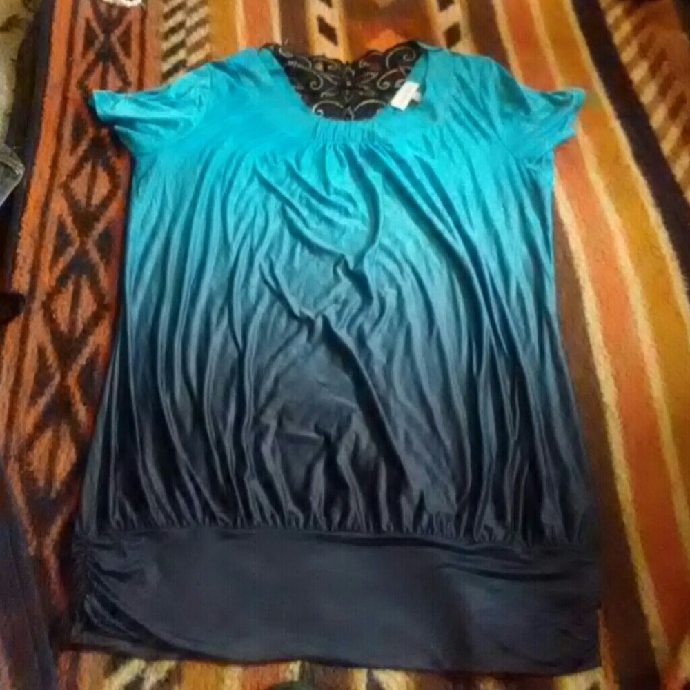 Blue ombre dress shirt