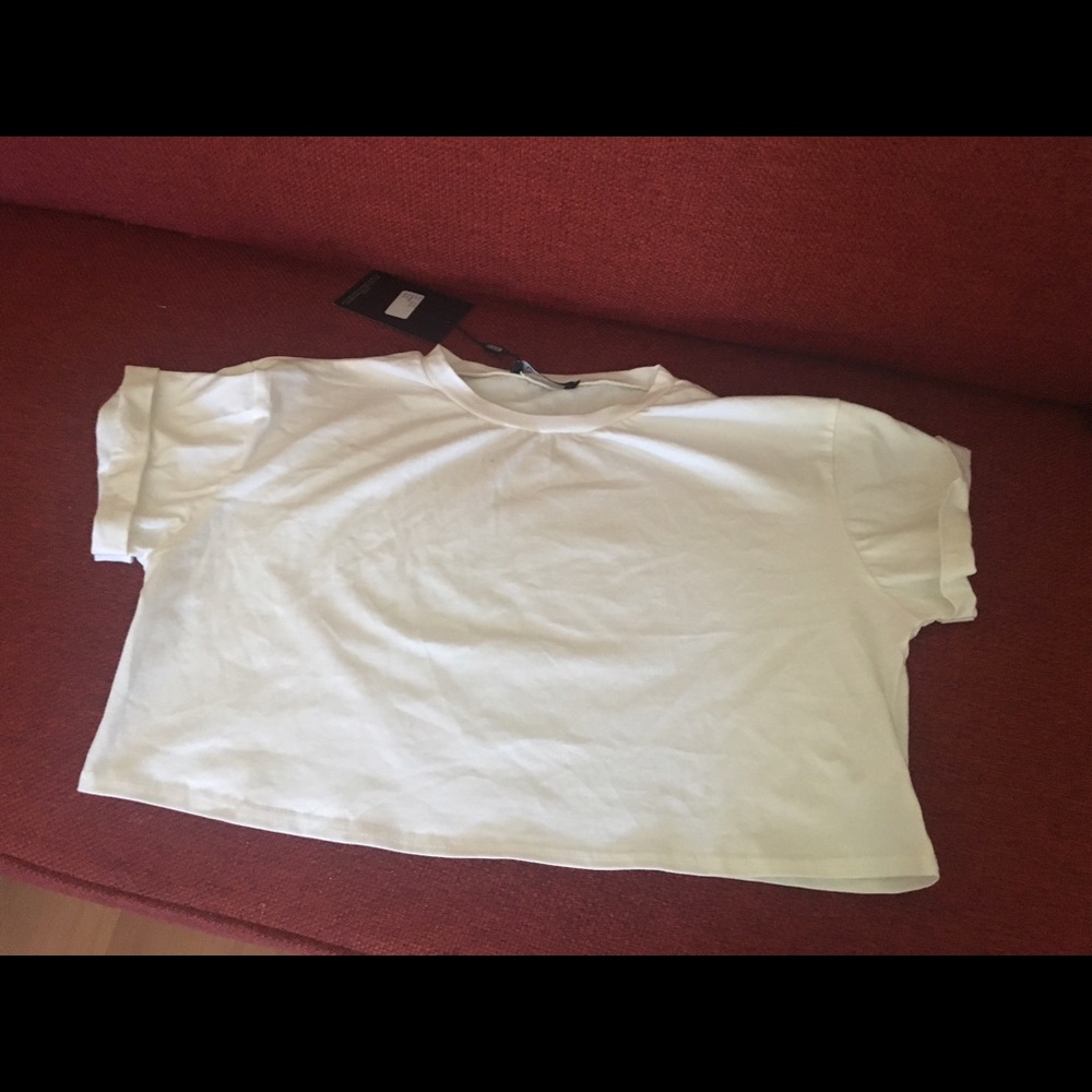 White crop top