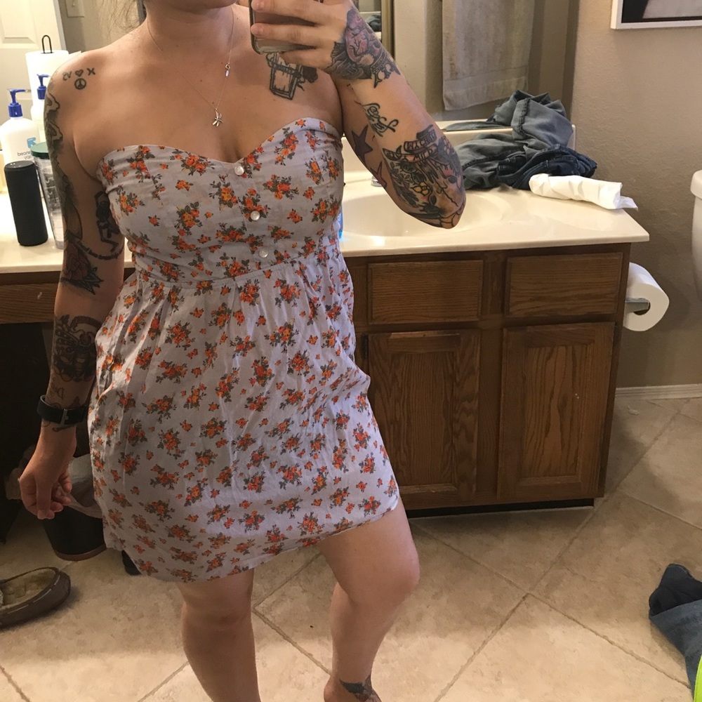 Baby doll strapless dress