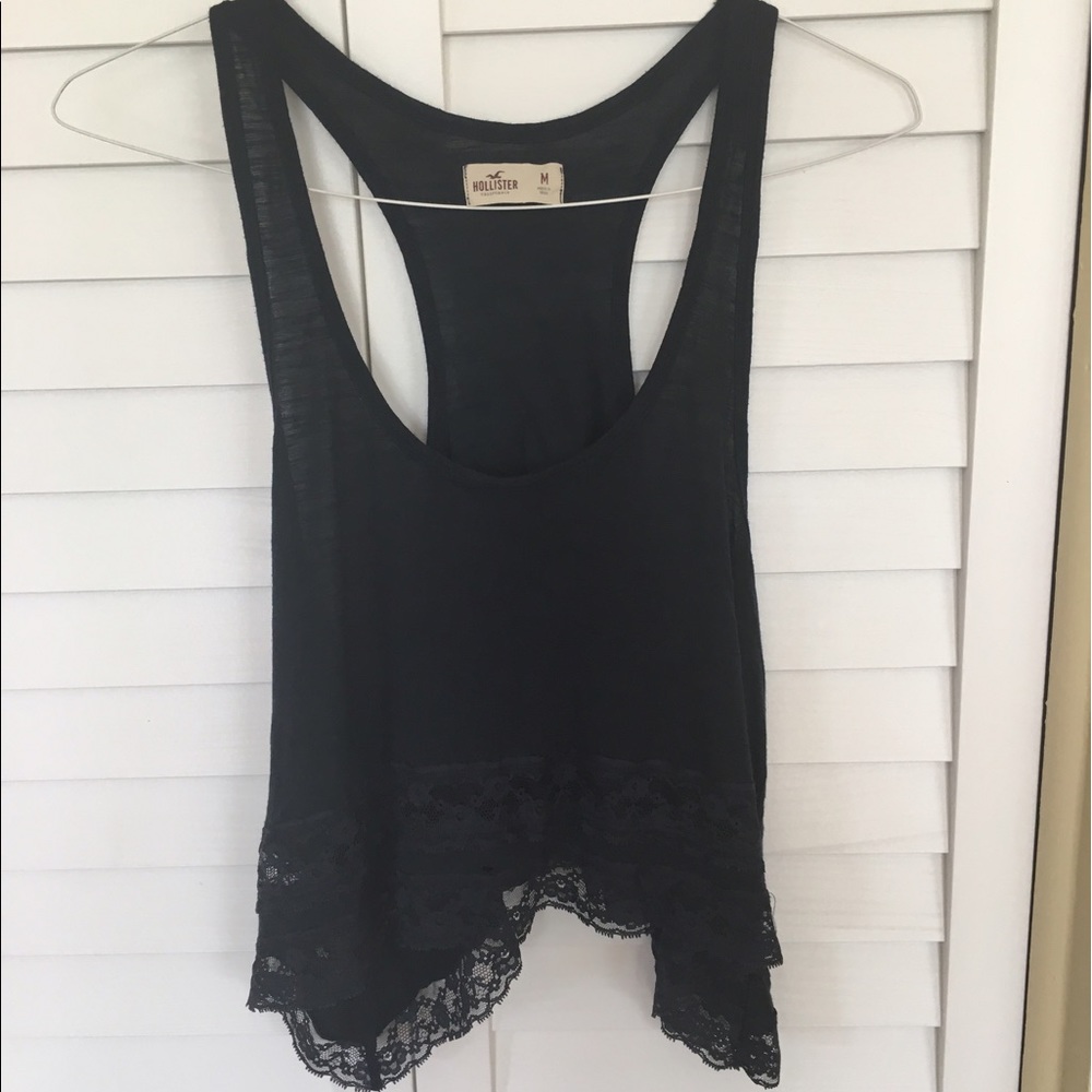 Hollister Tanktop Navy Blue with lace