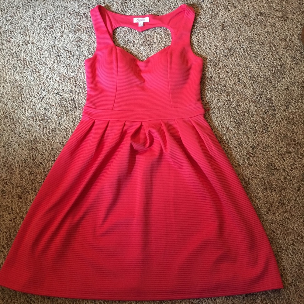 PINK DRESS WITH HEART BACK DETAIL