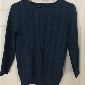 Cozy Blue Cableknit Sweater