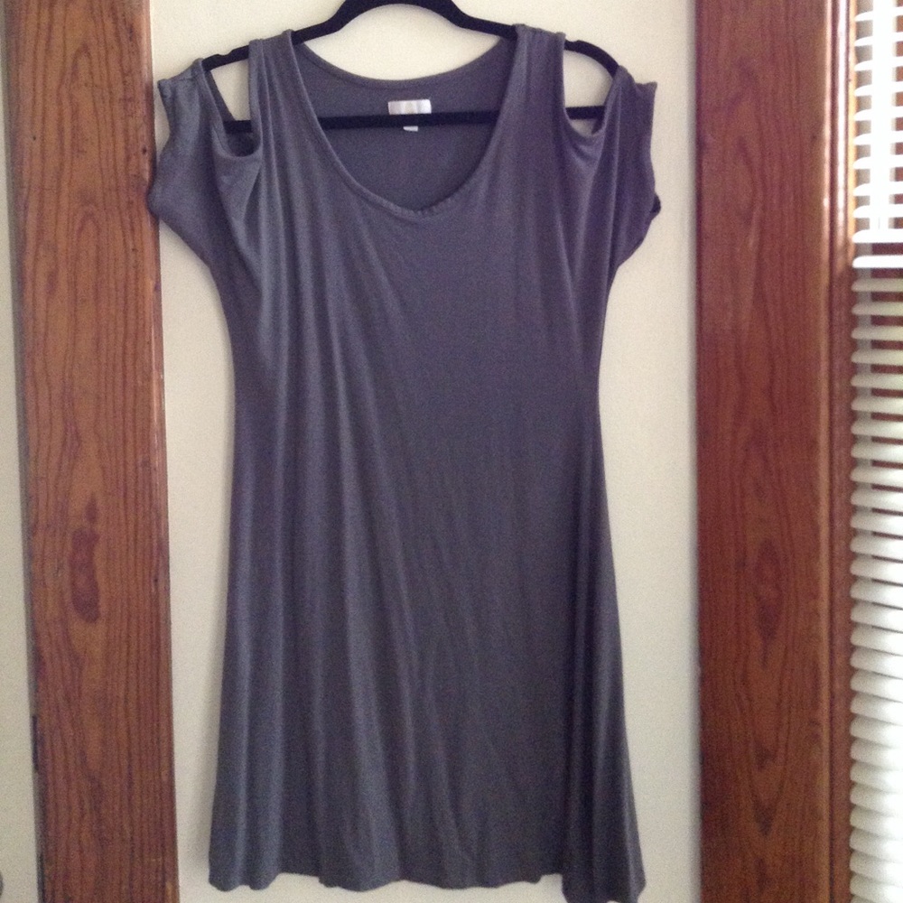 Gray cold shoulder Dress
