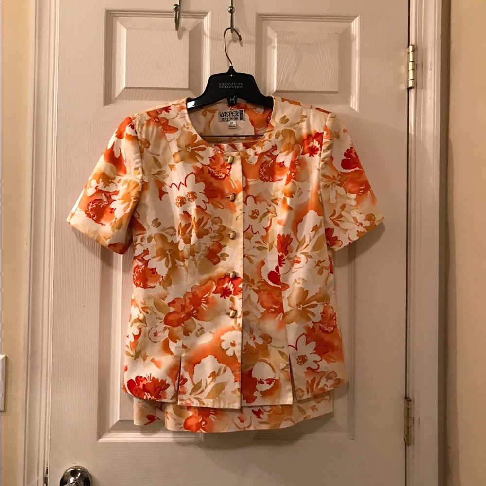 Kasper ASL Petite Floral 2pc Suit