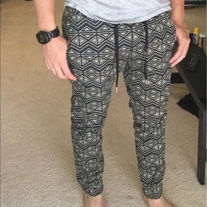 Aztec print joggers