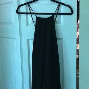 NWT Asos black tie back midi dress