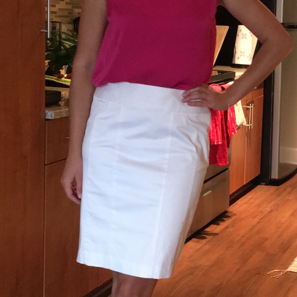 The Limited White Pencil Skirt