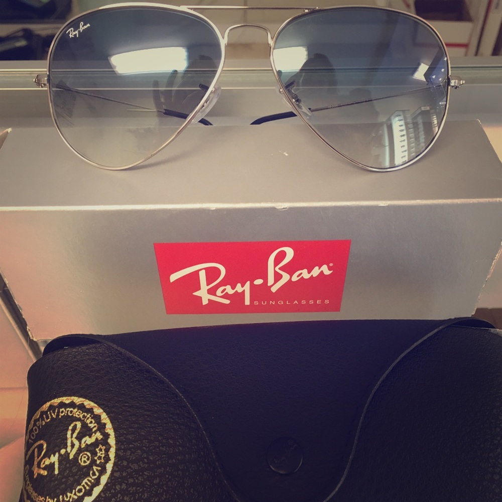 RayBan Grey Fade 58 14 mm Sunglasses - NWT