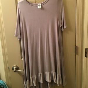 A&D light grey ruffle tunic