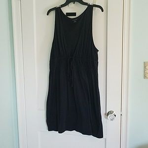 Land's End Black Swimsuit Cover-Up Dress L