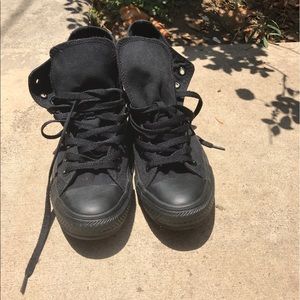 all black converse