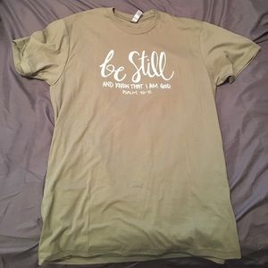 Be Still Army Green Tee