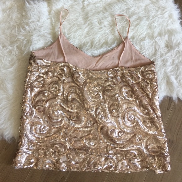 Mango top size L sequins rose gold - Picture 4 of 4