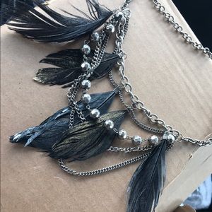 Layered feather necklace