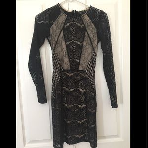 Topshop black long sleeve dress