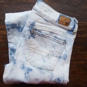 Distressed Tie Dye American Eagle Jeans