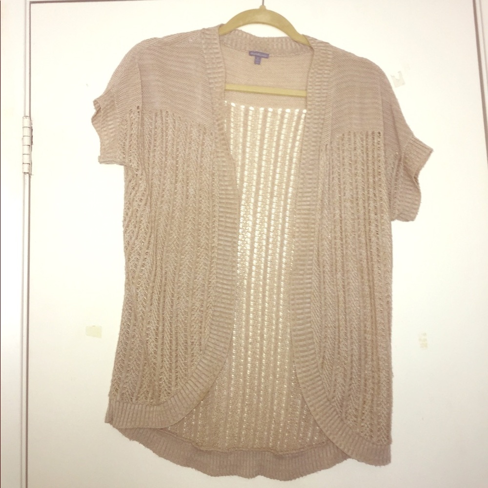 Tan crochet sweater