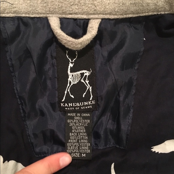 Grey Jacket Coat - Button and Zip up - Picture 2 of 4