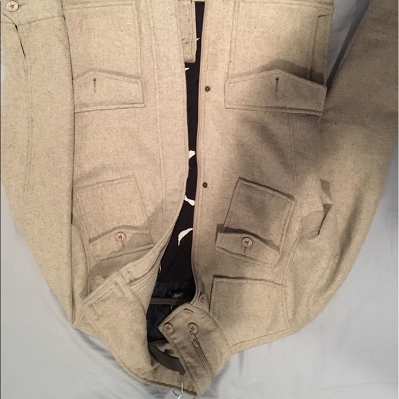 Grey Jacket Coat - Button and Zip up - Picture 4 of 4