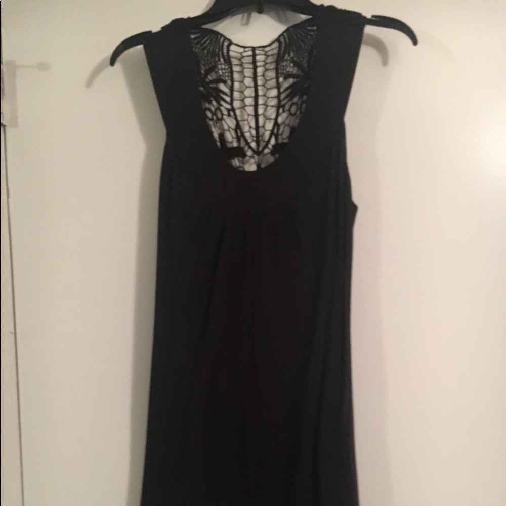 Black dress --- crochet detail on back