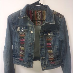 Free People Denim Serape Jacket