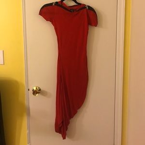 McQ red tshirt dress
