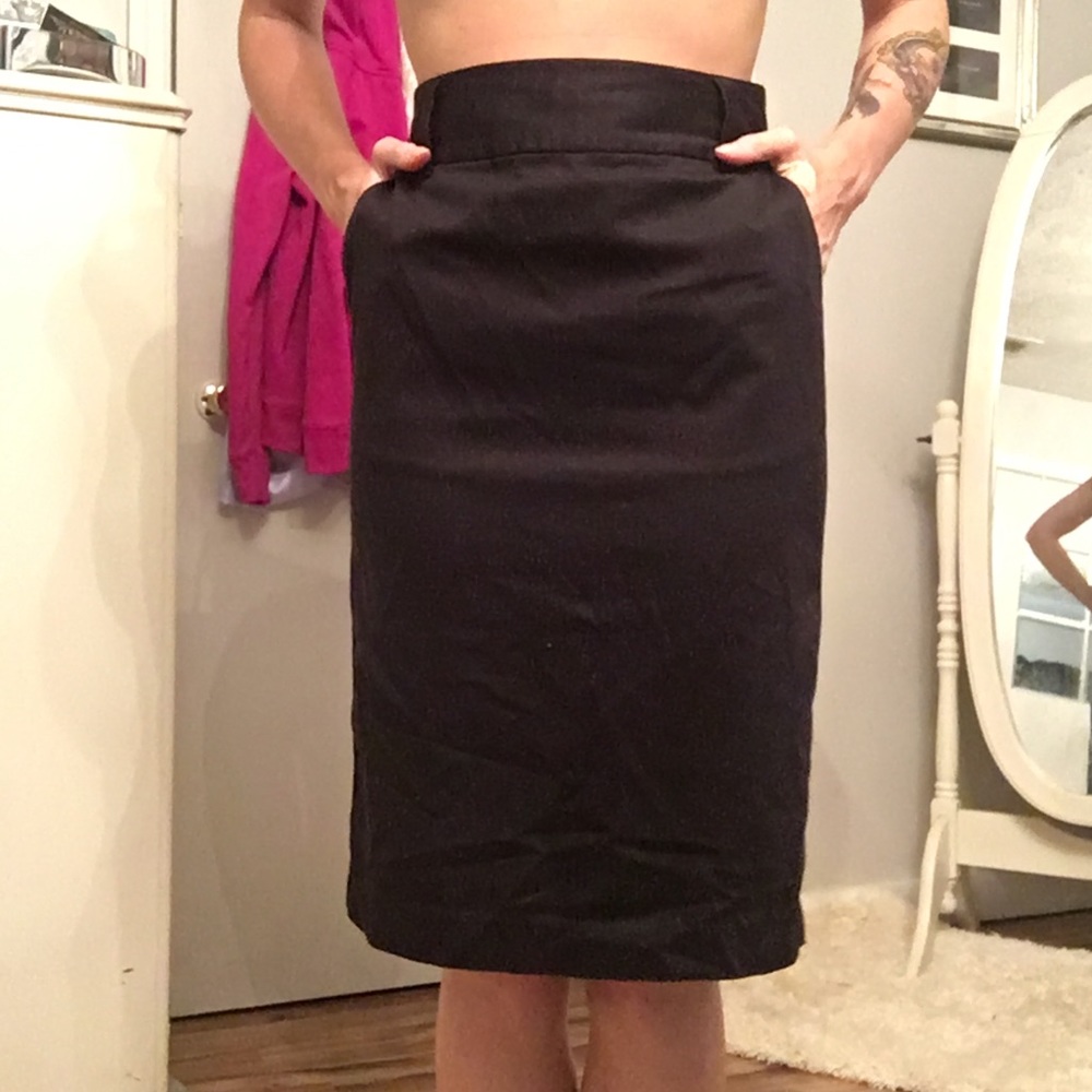 Black pencil skirt