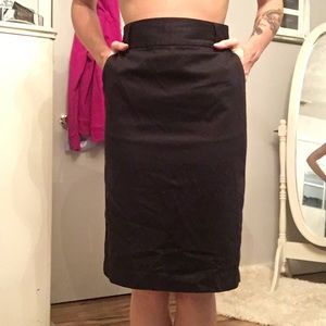 Black pencil skirt