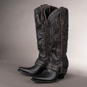 Lane Studded Rocker Cowgirl Boots