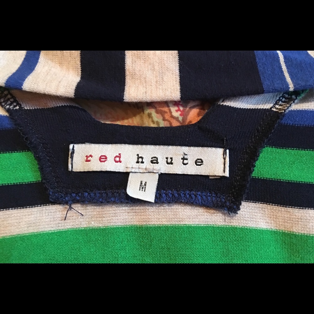 Anthropologie RED HAUTE Cold Shoulder Top - Picture 6 of 7