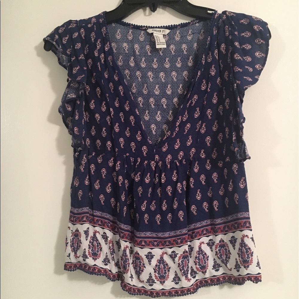 Forever 21 blue top