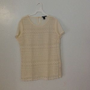 Cream lace top Forever 21