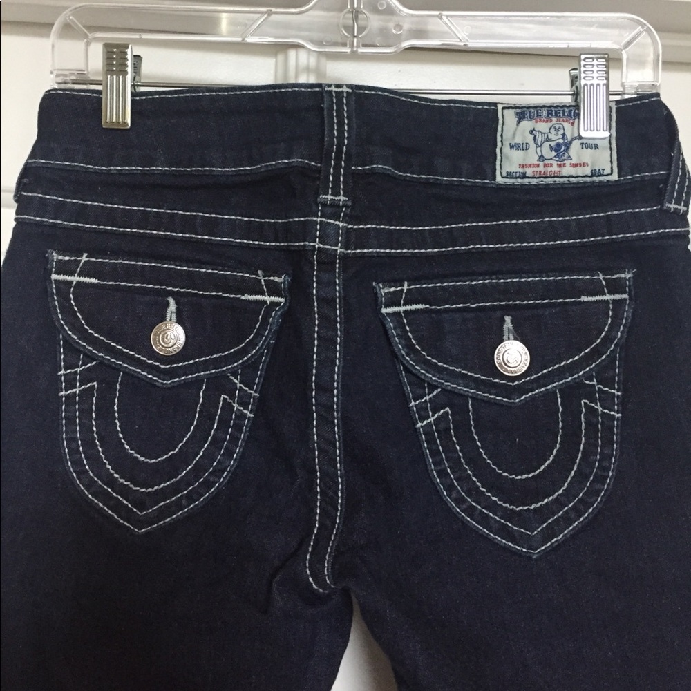Dark straight leg true religion jeans