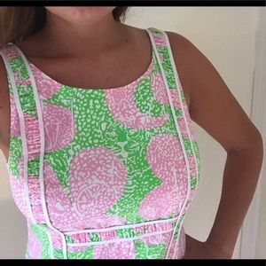 Lilly Pulitzer Pink & Green Dress, Great Condition