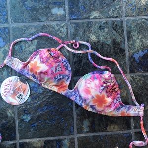 Floral Racerback Bikini Top