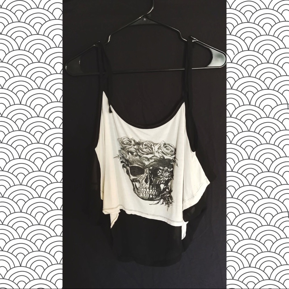 Skull Top w/ Sheer Back - Lip Service