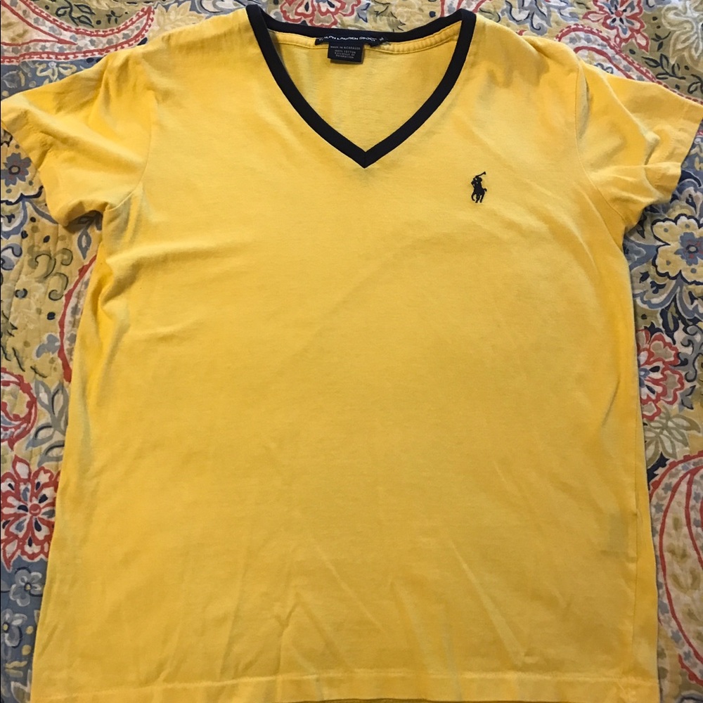 Polo shirt. Worn a few times. No stains.