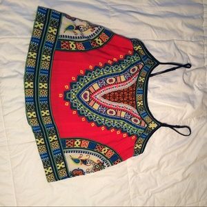 colorful spaghetti strap tank top