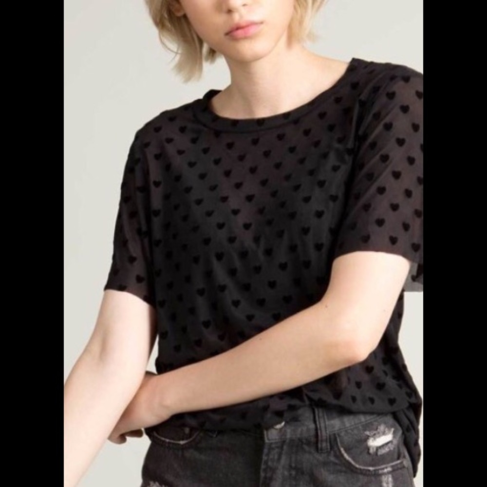 Black sheer tee