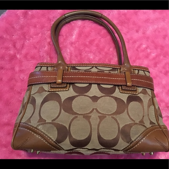 Coach Signature Canvas and Leather Satchel - Picture 2 of 4