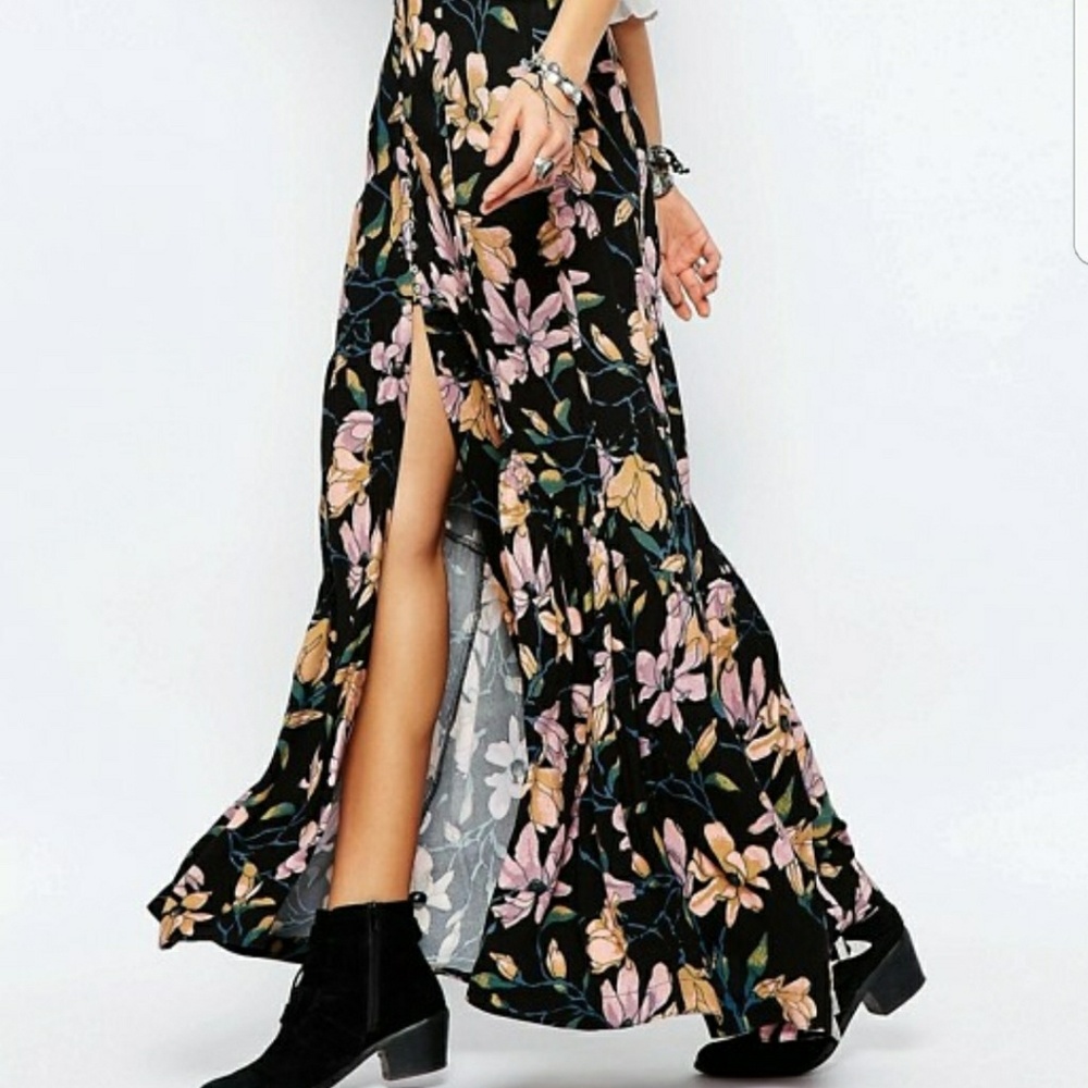 NWOT Free People Smooth Sailing Maxi Skirt