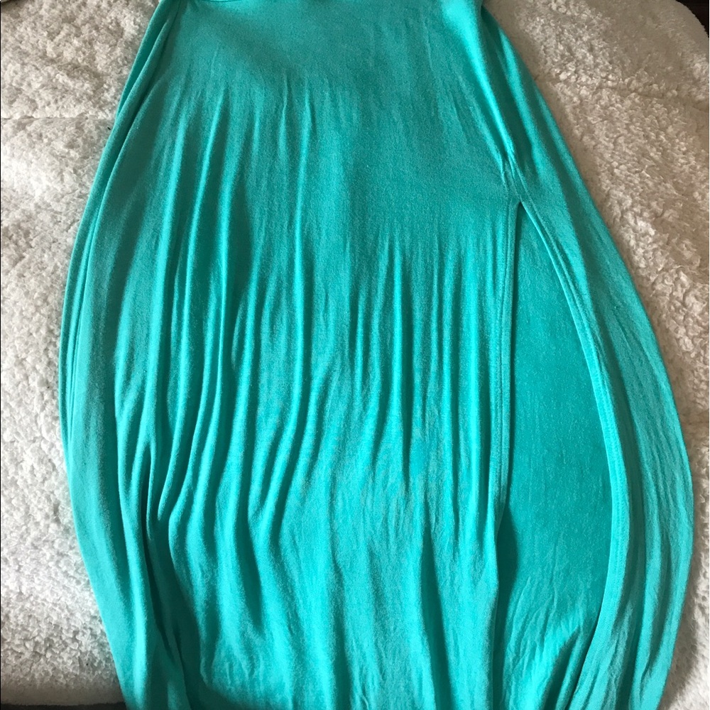 Teal maxi skirt