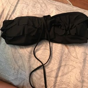 Black ruffles Bikini top