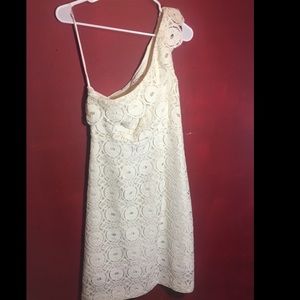 Off white on shoulder dress