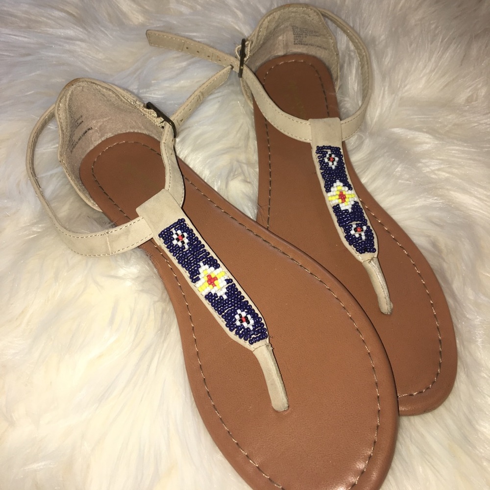 Tribal print sandals