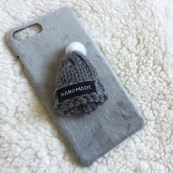 Cute iPhone 7S 8S pompom beanie Christmas Winter - Picture 2 of 4