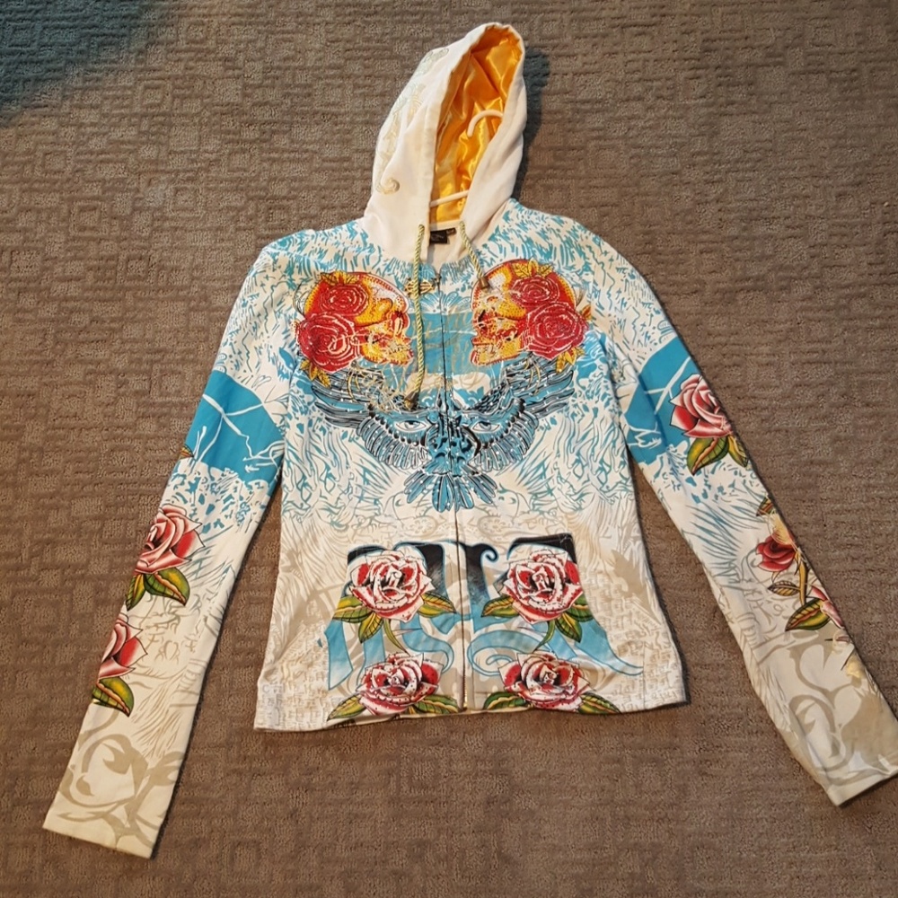 Christian Audigier zip up hoodie