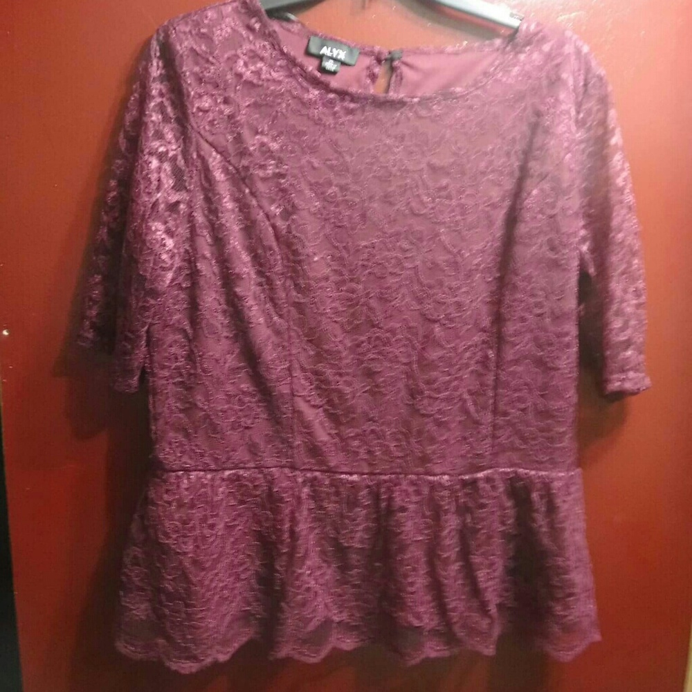 Lace Maroon Red Blouse