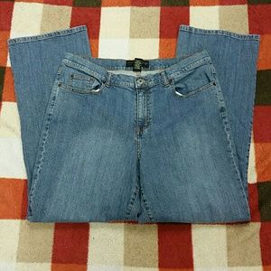 Venezia Denim Blue Jeans Plus Size 18 Straight Leg